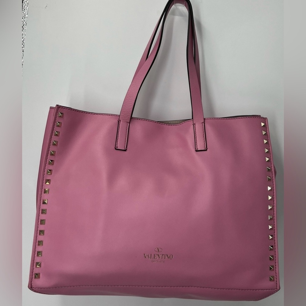 Valentino Light Pink Studded Tote Bag